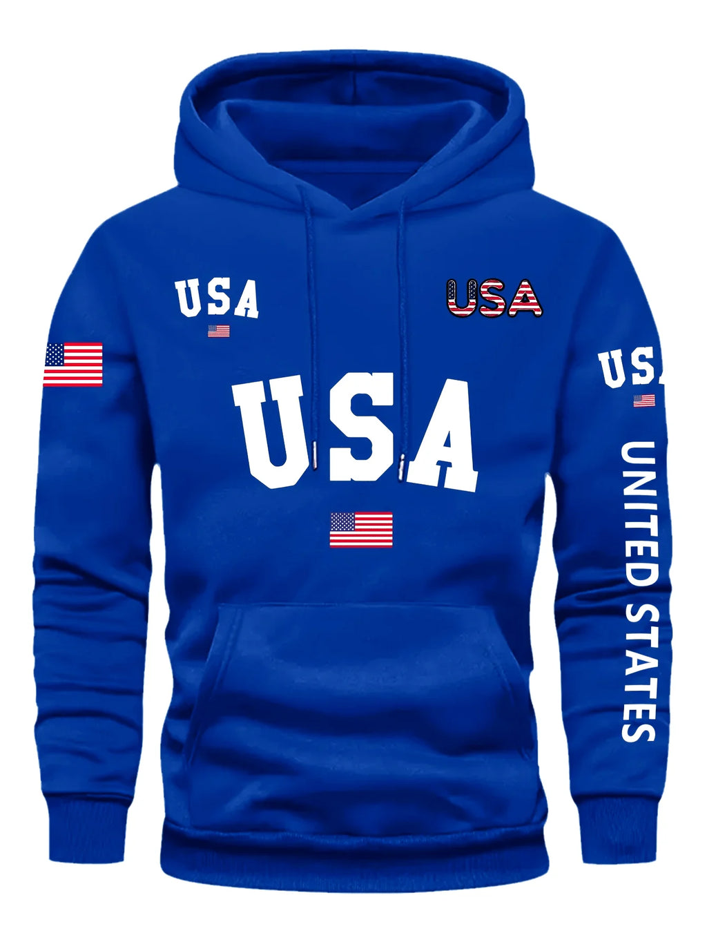 Hooded Sweatshirt with Fleece, Men'S Casual, Versatile, Fashionable, Trendy Brand Pullover Hoodie