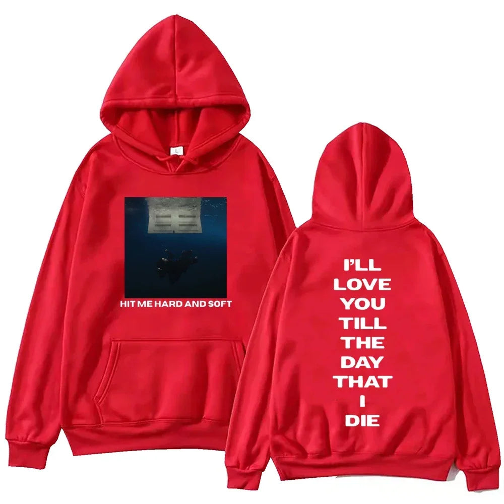 Billie Hit Me Casual Hoodie 2025 Tour Men's Hoodie Casual Wear Hip Hop Kawaii Printed Men's Comfortable Hoodie