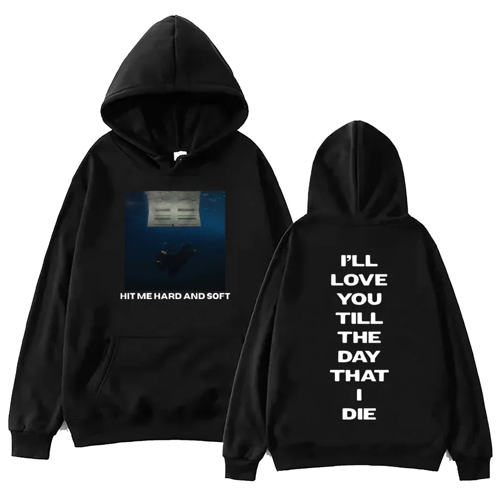 Billie Hit Me Casual Hoodie 2025 Tour Men's Hoodie Casual Wear Hip Hop Kawaii Printed Men's Comfortable Hoodie
