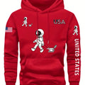 Hooded Sweatshirt with Fleece Men'S Casual Versatile FashionableTrendy Brand Pullover Hoodie
