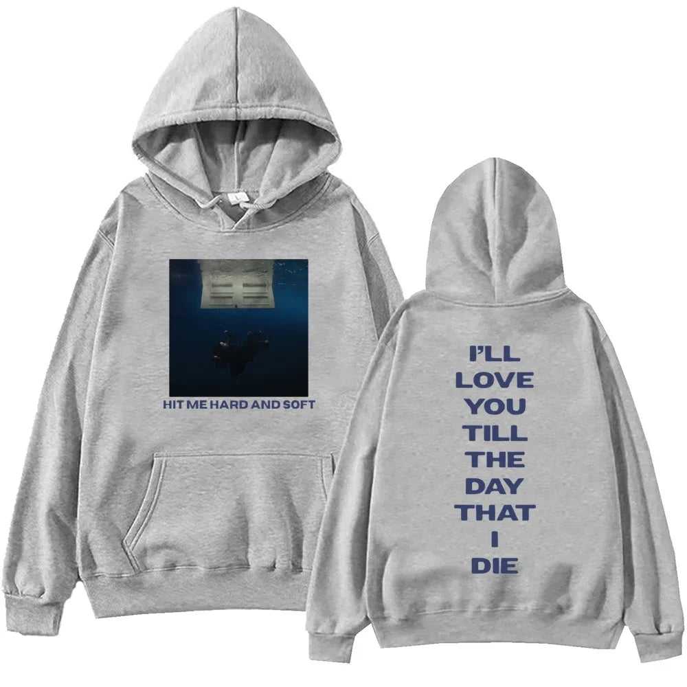 Billie Hit Me Casual Hoodie 2025 Tour Men's Hoodie Casual Wear Hip Hop Kawaii Printed Men's Comfortable Hoodie