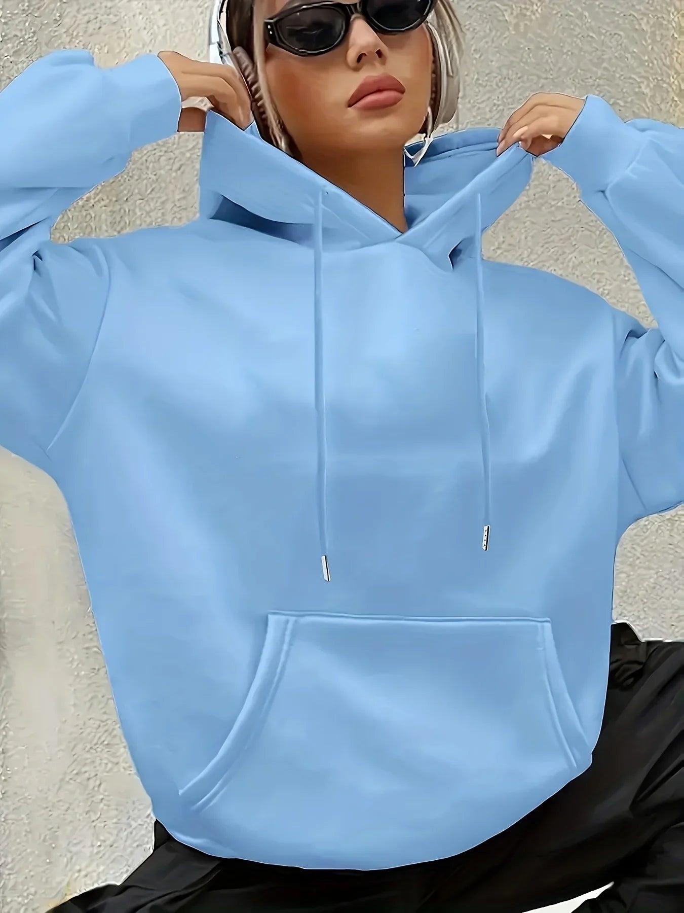 Hoodie new American style fun simple print, perfect choice for autumn and winter seasons, casual wear for men and women
